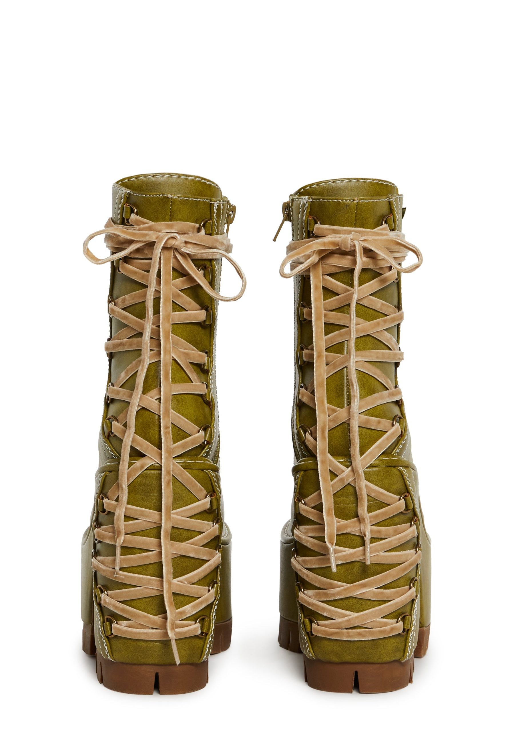 Woodland Lucid Dream Corset Boots ?C Green - Image 4