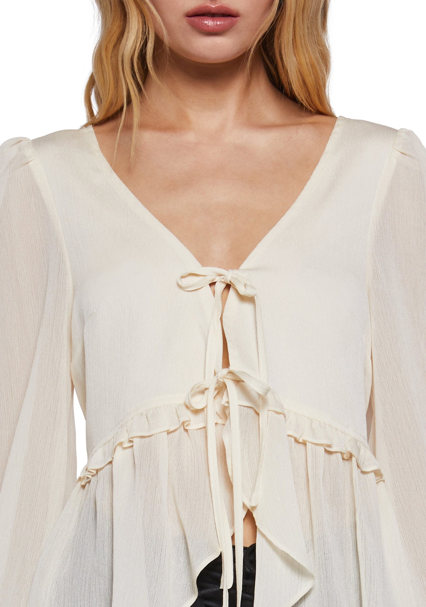 Forever Me Peasant Top ?C Off White - Image 5