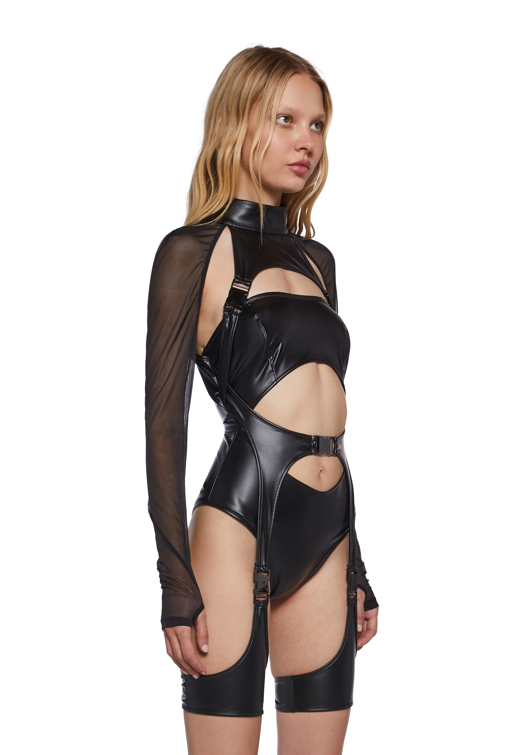 Ambient Vinyl Cargo Romper - Image 3