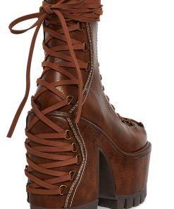 Alternative view of Woodland Lucid Dream Corset Boots - Brown