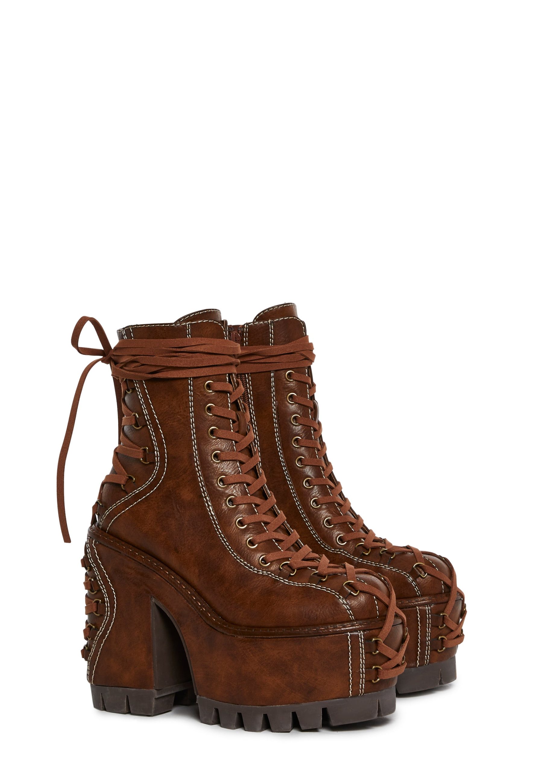Woodland Lucid Dream Corset Boots ?C Brown - Image 3