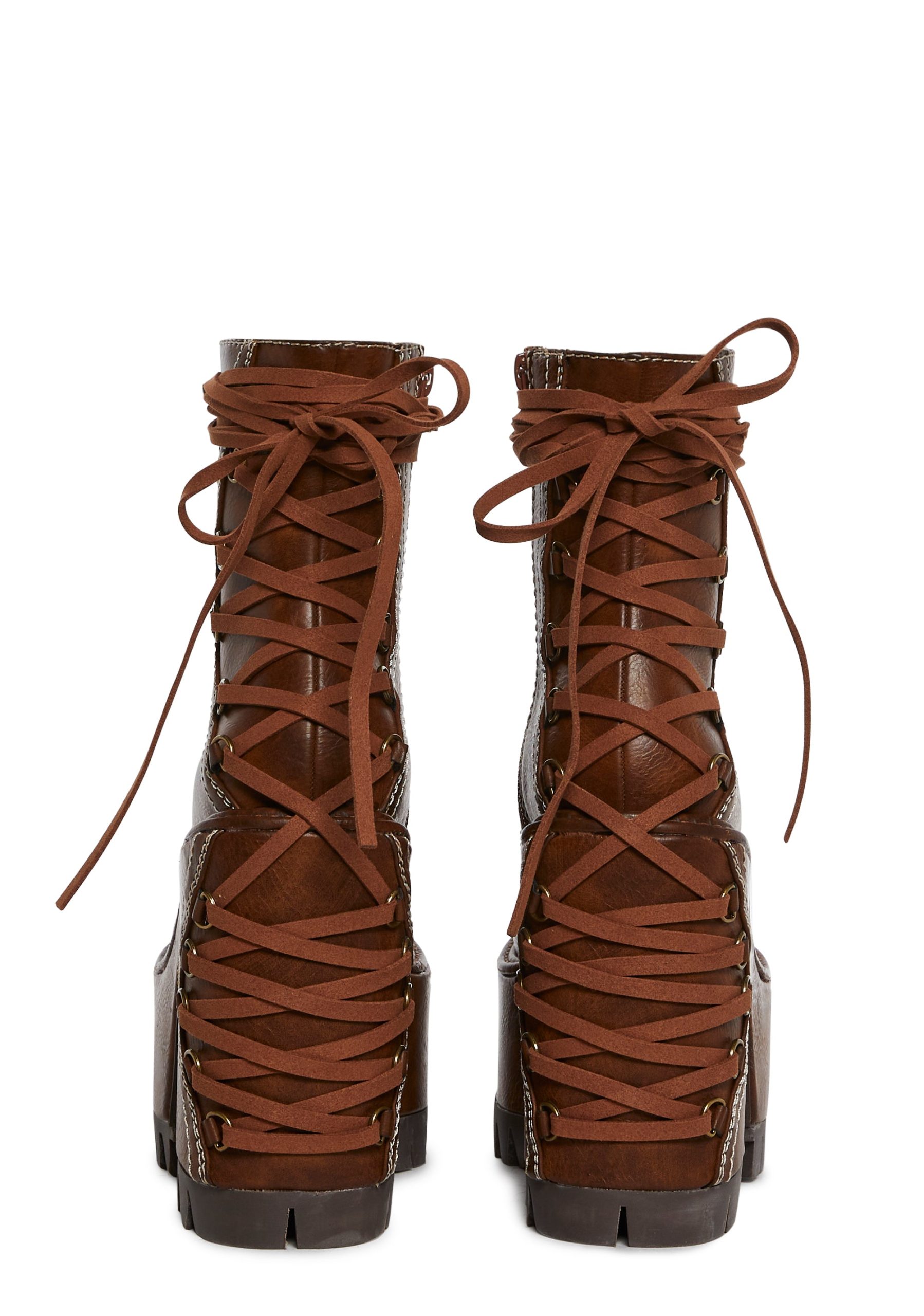 Woodland Lucid Dream Corset Boots ?C Brown - Image 4