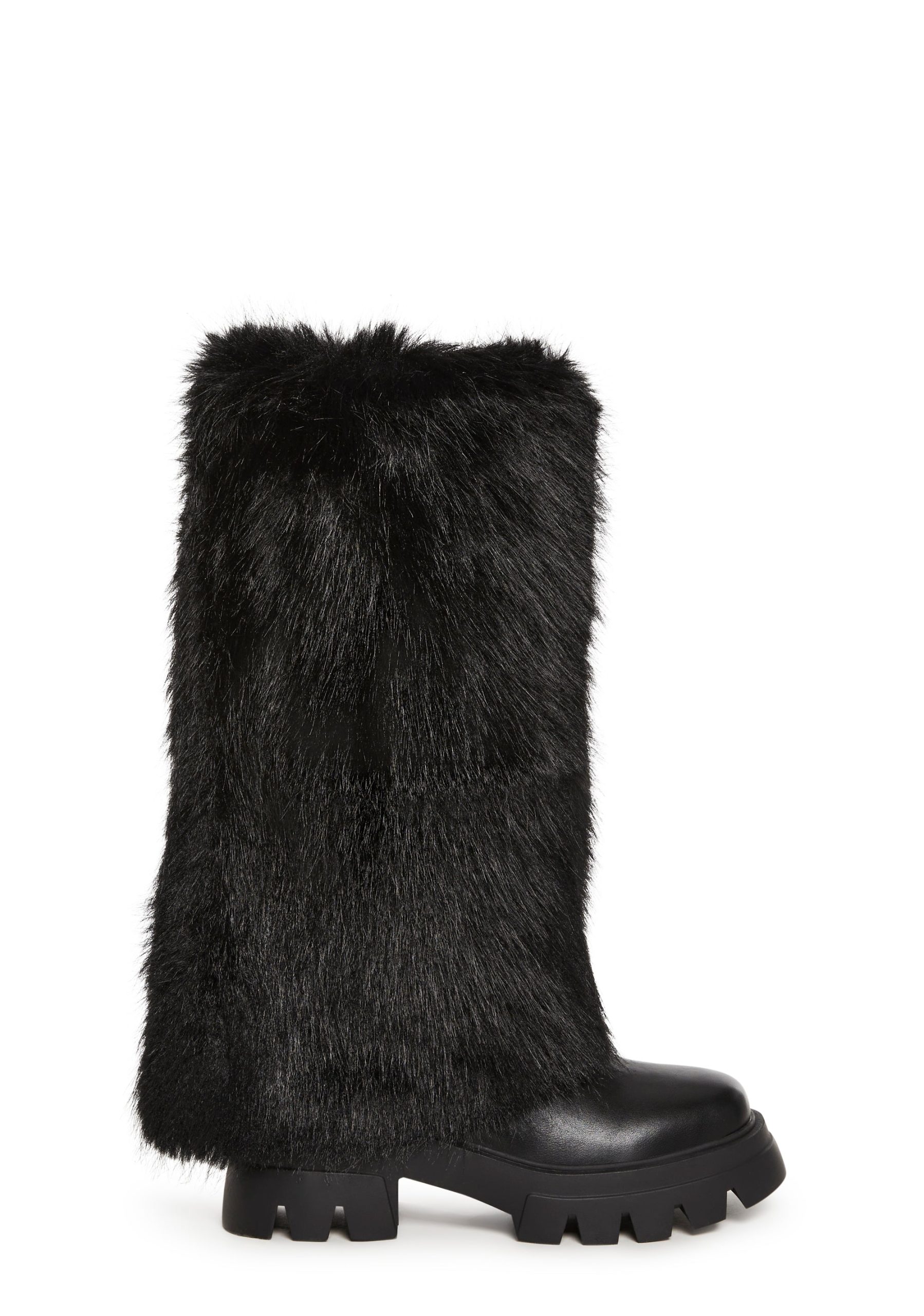 Ahsoka Foldover Flat Boots ??Black