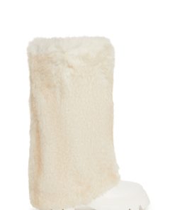 Ahsoka Foldover Flat Boots -White