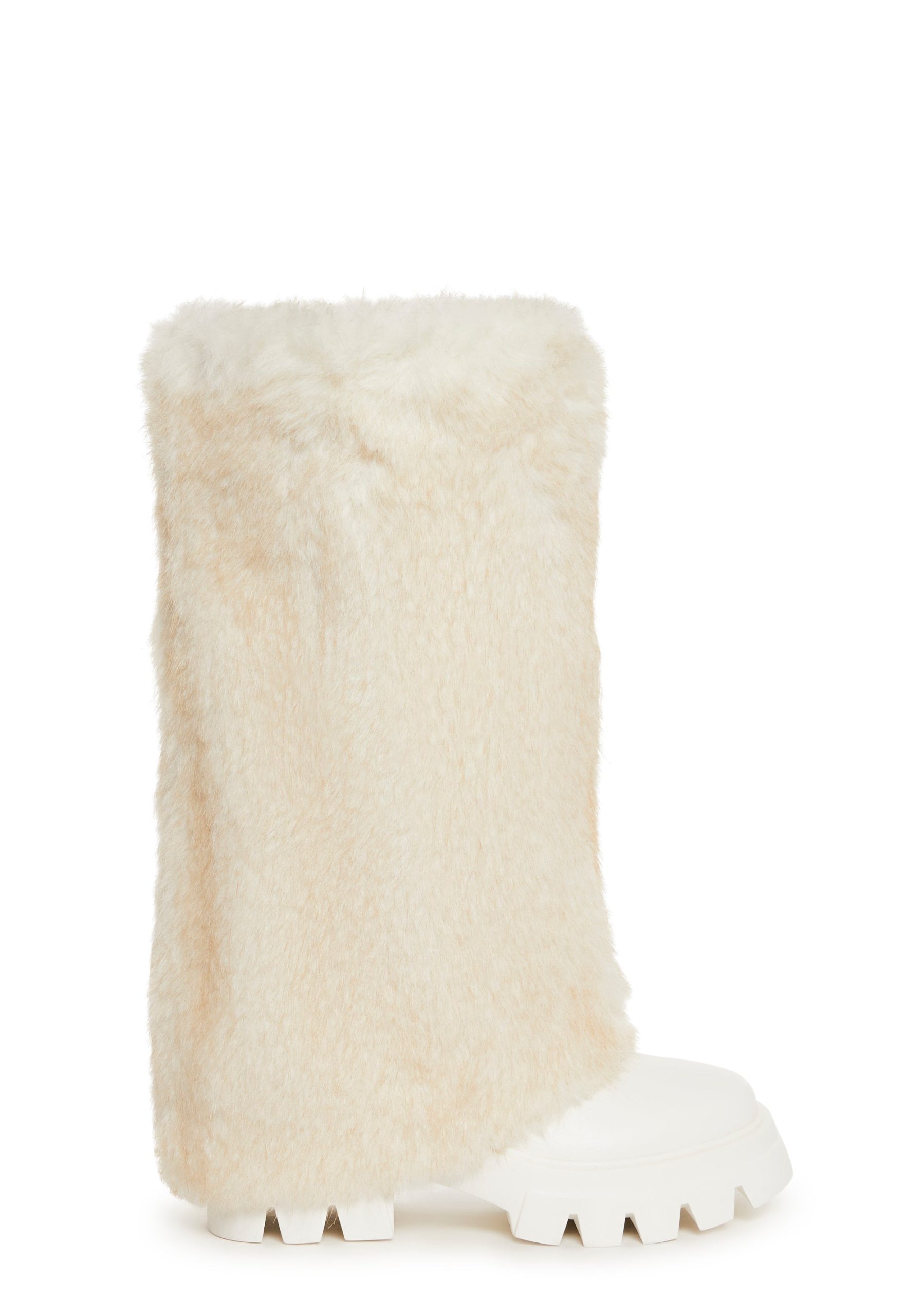 Ahsoka Foldover Flat Boots ??White