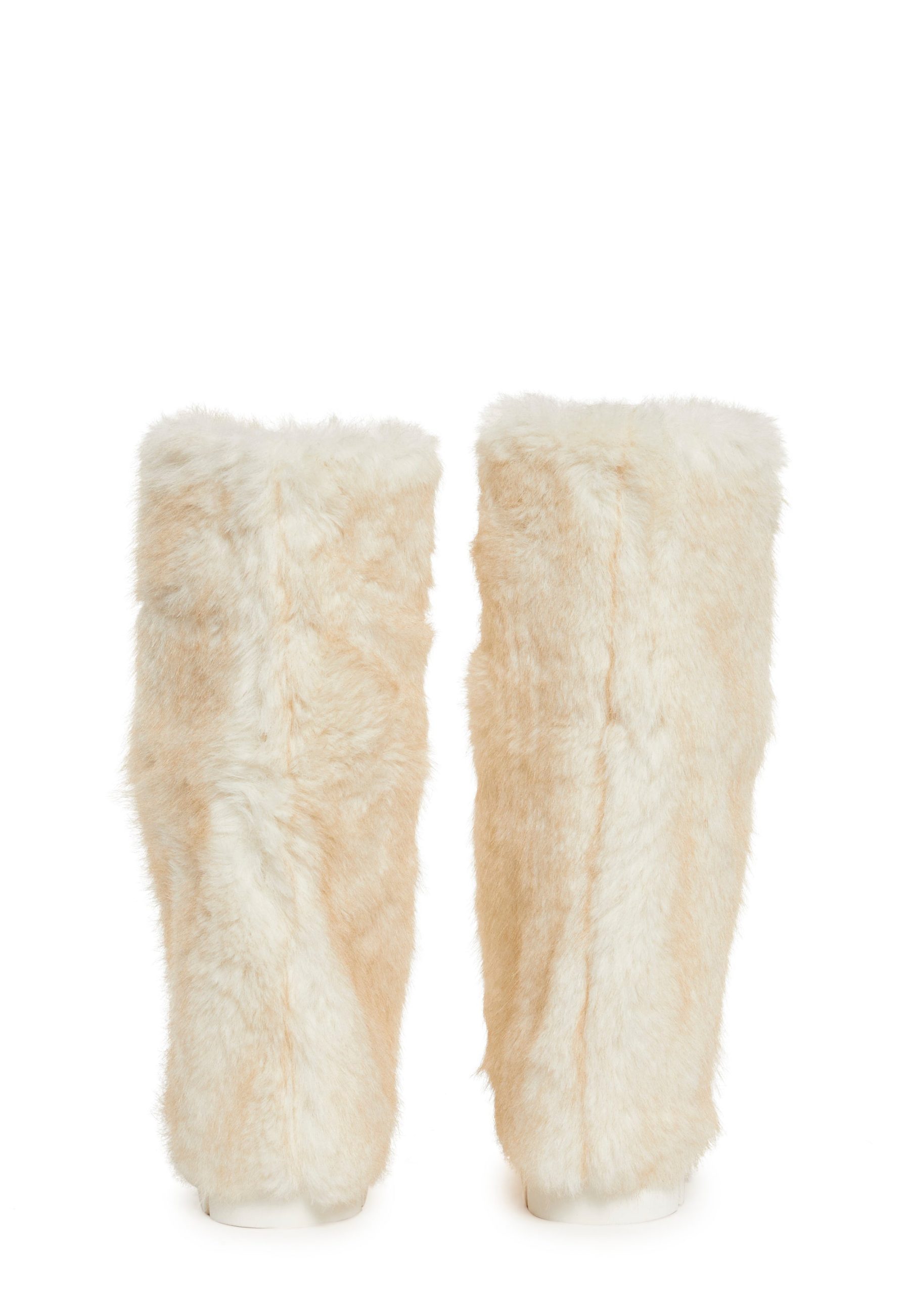 Ahsoka Foldover Flat Boots ??White - Image 4