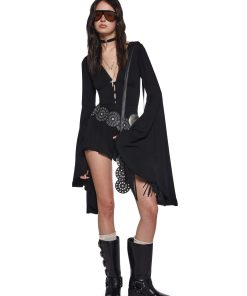 Alternative view of Soulful Bliss Long Sleeve Romper - Black