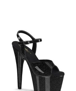 Adore-709GP Platform Ankle Strap Sandals-Black