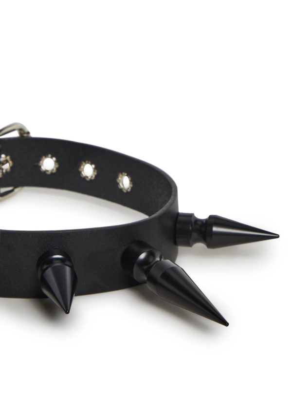 Extra Long Spiked Choker ?C Black