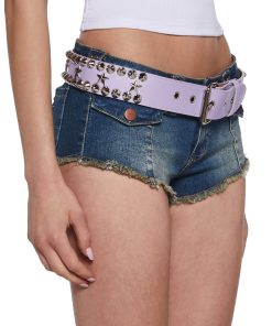 Star Studded Belt - Purple