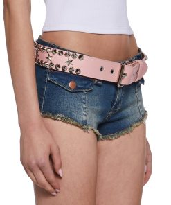 Star Studded Belt - Pink