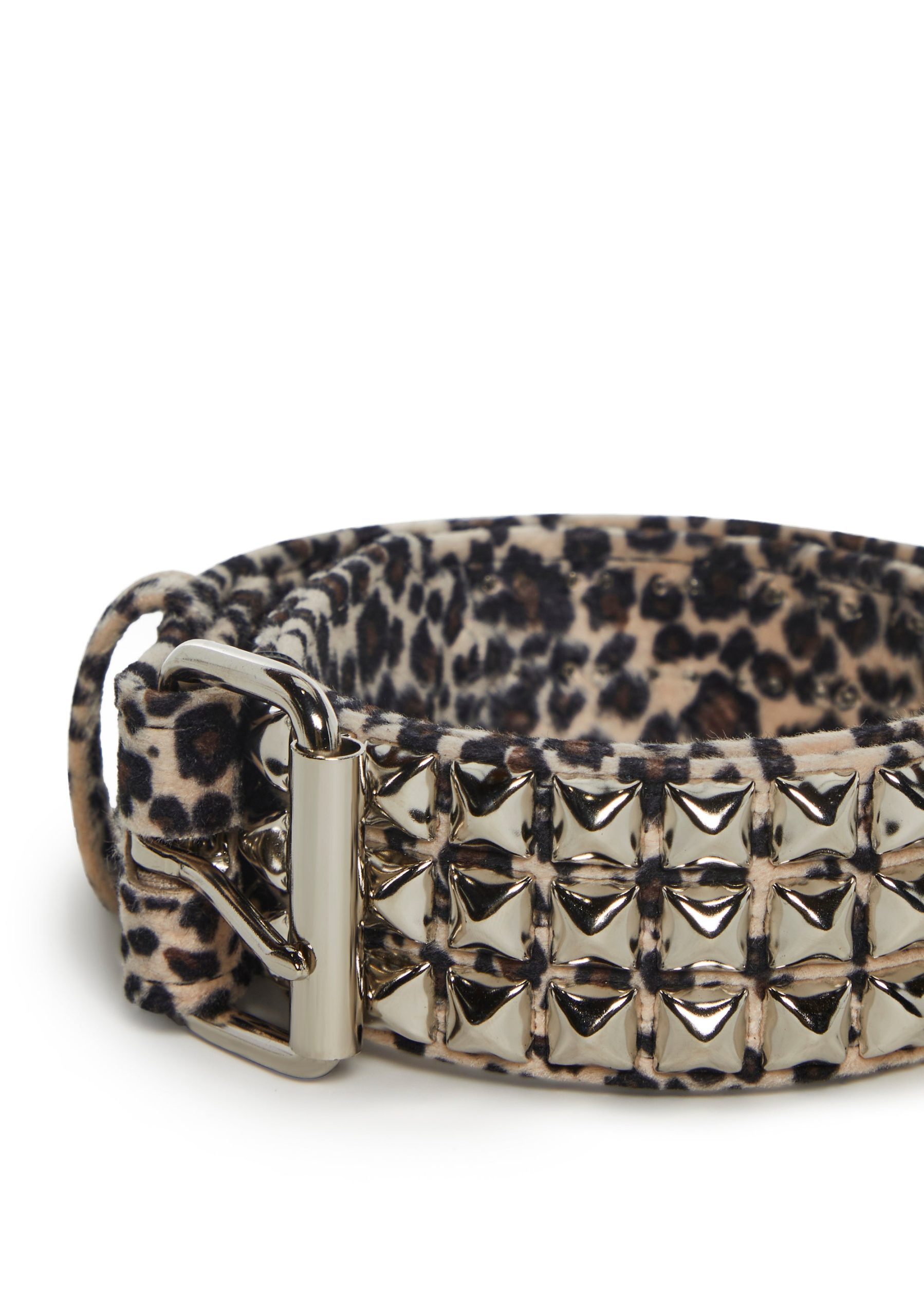 Wide Pyramid Studded Belt ?C Leopard - Image 4