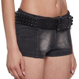 Wide Pyramid Studded Belt ?C Black