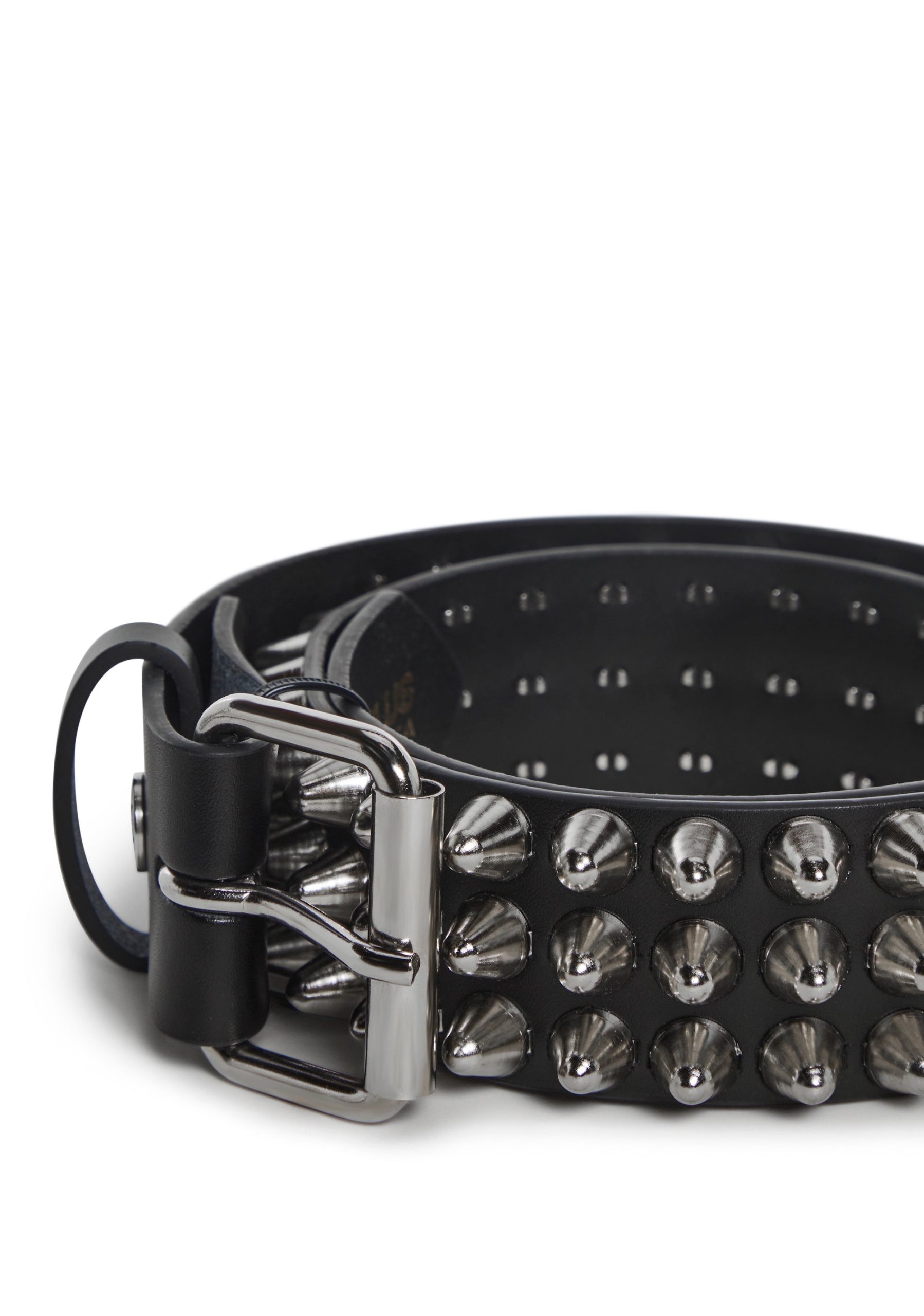 Large Conical Studded Waist Belt ?C Black - Image 4