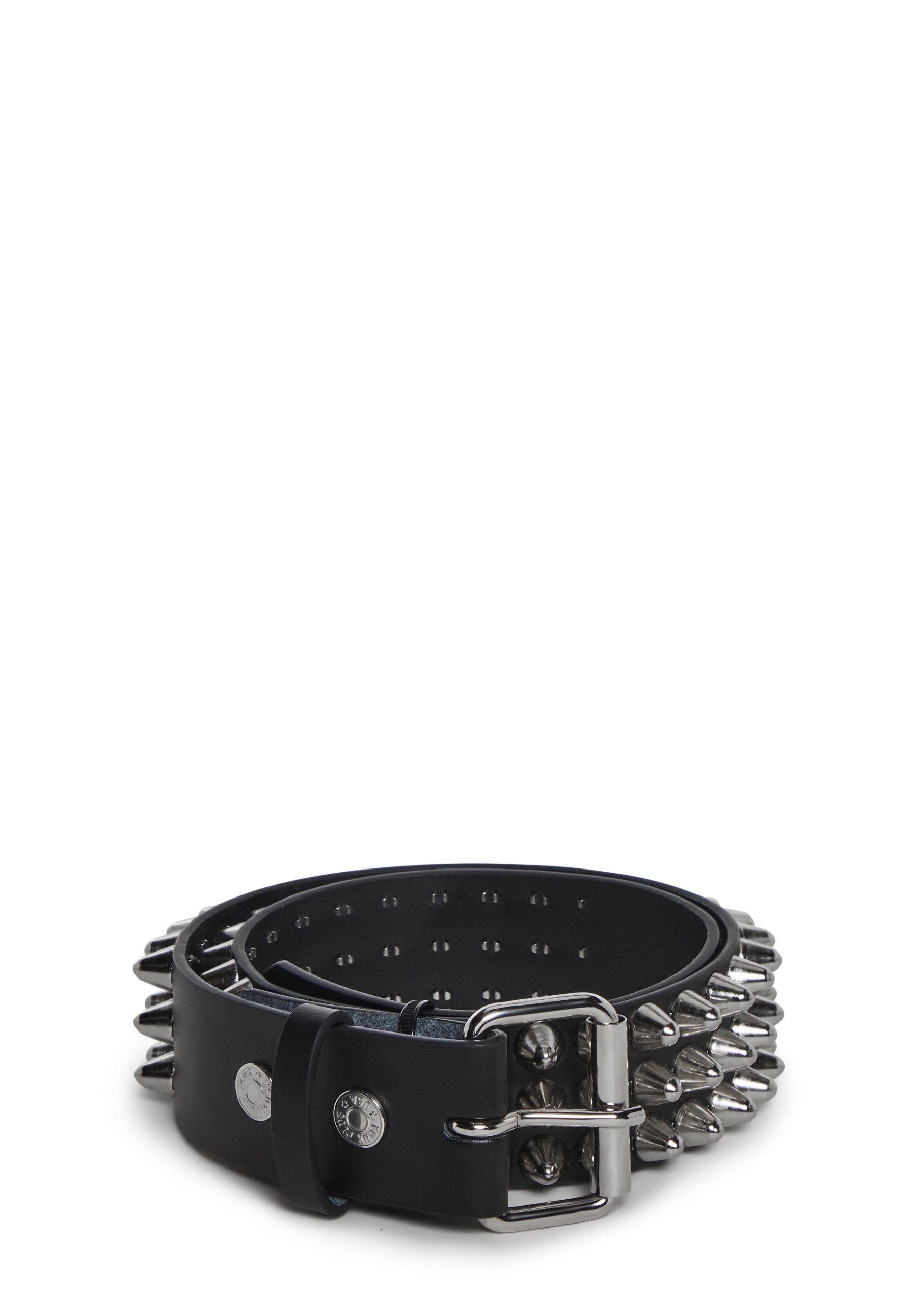 Large Conical Studded Waist Belt ?C Black - Image 5