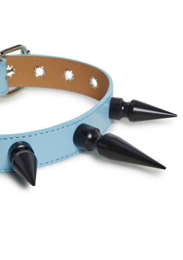 Extra Long Spiked Choker ?C Blue