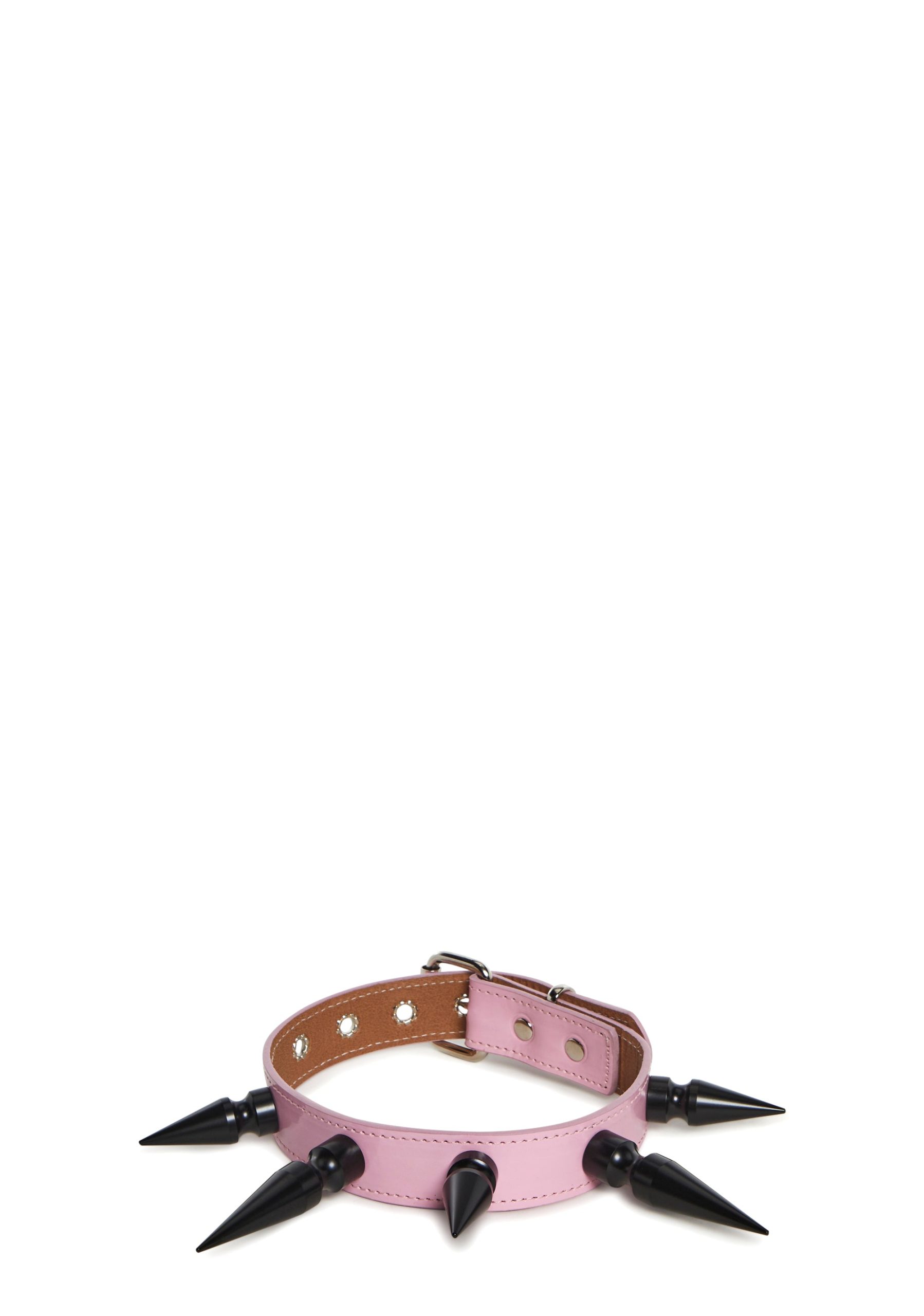 Extra Long Spiked Choker ?C Pink - Image 4
