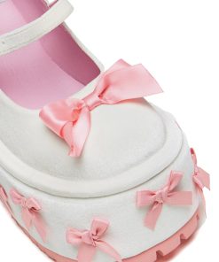 Alternative view of A Courtship of Bows Platform Mary Janes - Cream