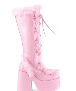 Camel-311 Platform Knee High Boots