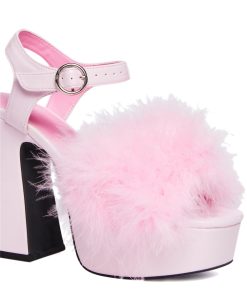 Alternative view of Blushin' N' Crushin' Marabou Heels