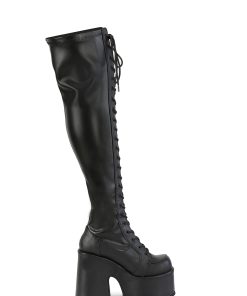 Camel-300 Platform Thigh High Boots
