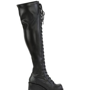 Camel-300 Platform Thigh High Boots