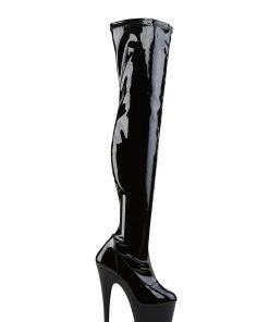 Adore-3000 Platform Thigh High Boots-Black