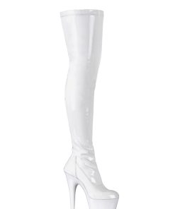 Adore-3000 Platform Thigh High Boots-White