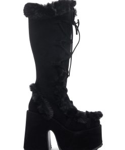 Camel-311 Platform Knee High Boots