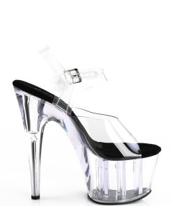 Alternative view of Adore-708 Platform Ankle Strap Sandals-Clear