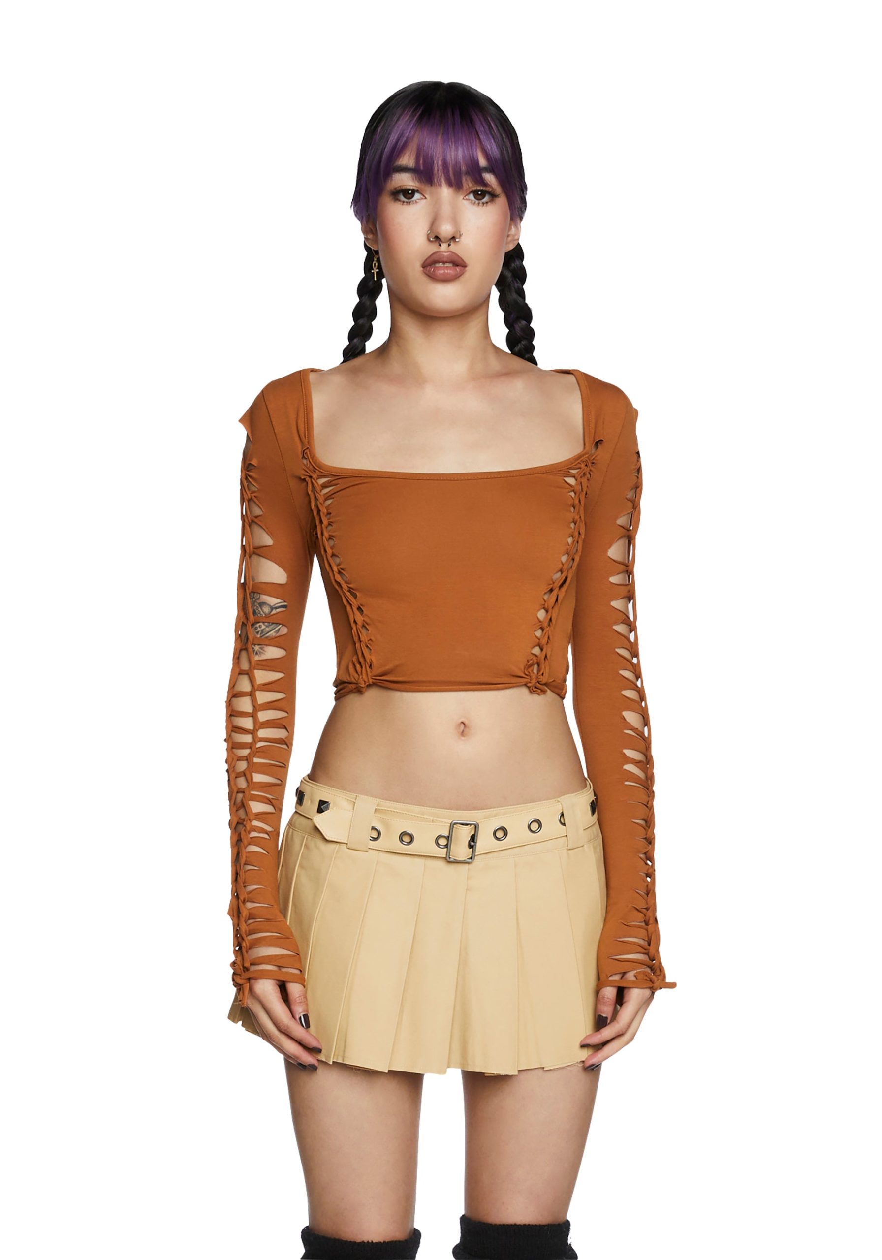 Alternative Spells Long Sleeve Top ?C Light Brown