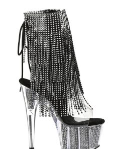 Adore-1017SRS Platform Ankle Boots-Clear