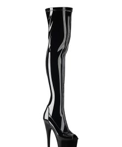 Adore-3011 Platform Thigh High Boots-Black
