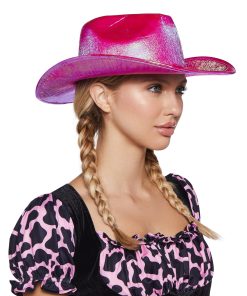 Alternative view of Metallic Pink Cowboy Hat