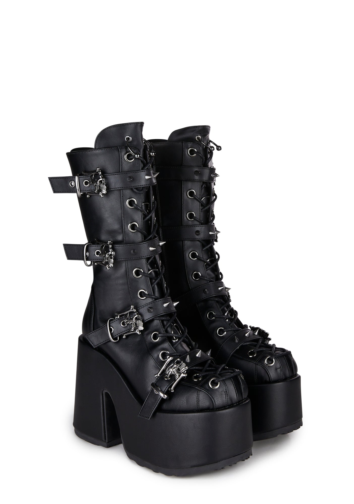 Camel-115 Platform Mid-Calf Boots - Image 3