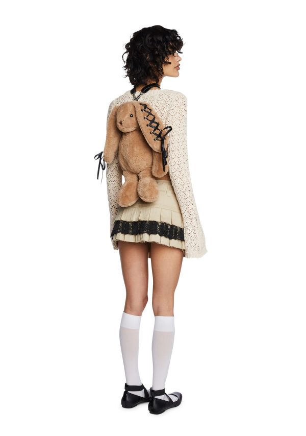 Cuddly Bunny Plush Backpack ?C Brown