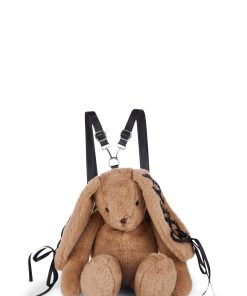 Cuddly Bunny Plush Backpack - Brown