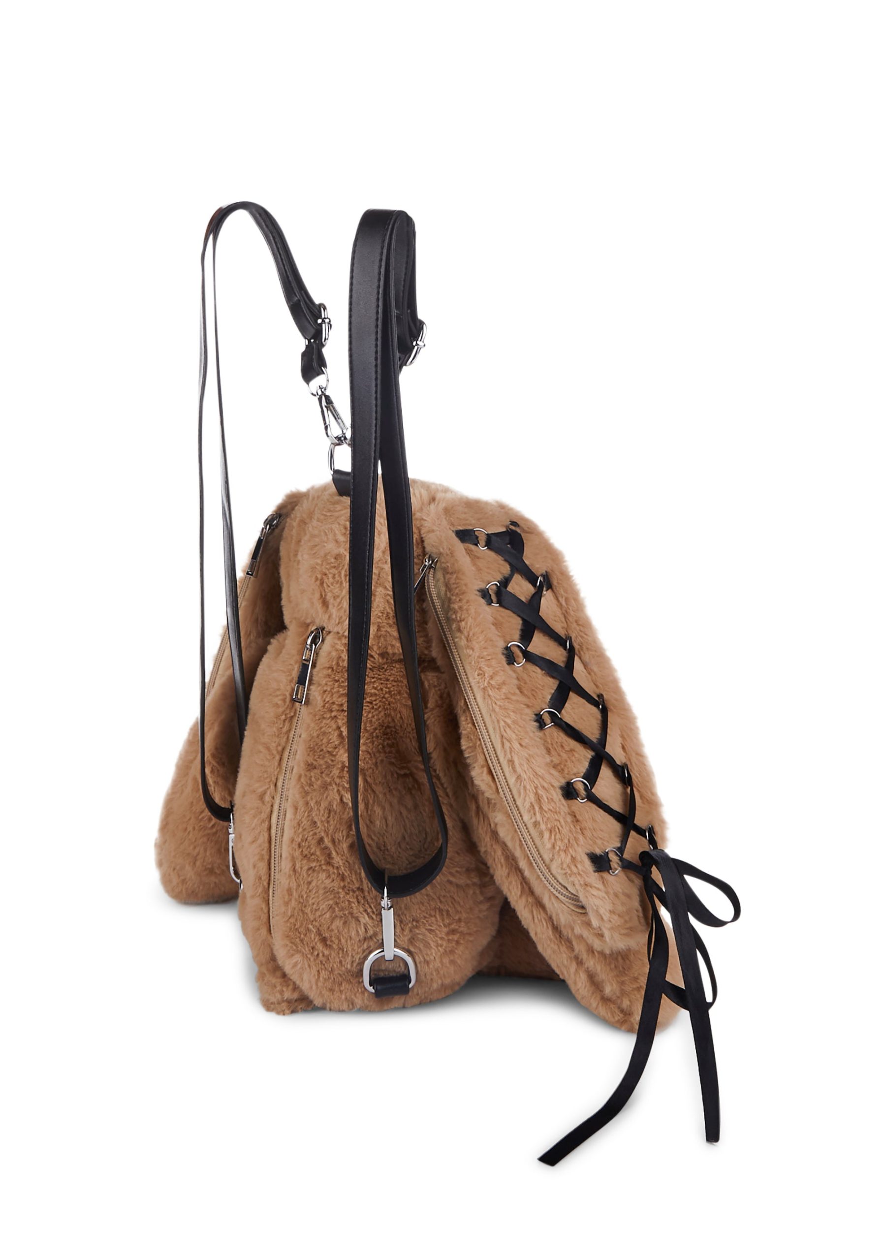Cuddly Bunny Plush Backpack ?C Brown - Image 4