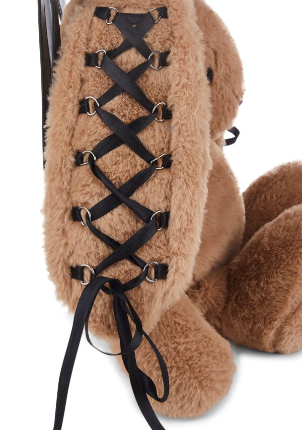 Cuddly Bunny Plush Backpack ?C Brown