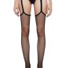 Dazzling Desires Garter Belt And Stockings-Black