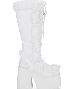 Camel-311 Platform Knee High Boots