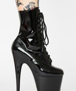 Alternative view of Black Patent Adore-1020 Stiletto Boots